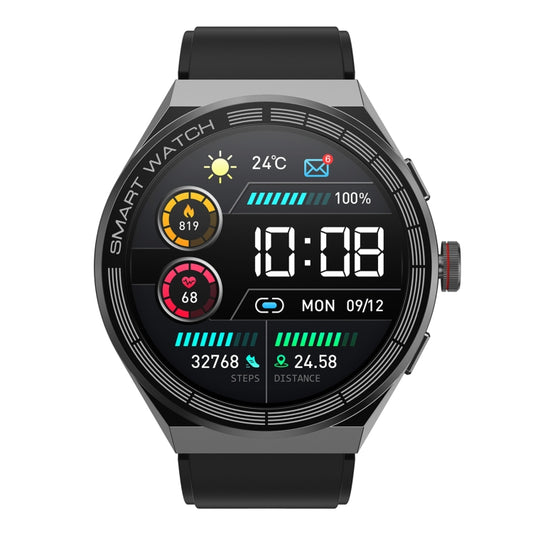 BM01 1.45 inch Silicone Band IP68 Waterproof Smart Watch Support Bluetooth Call / NFC(Black) by buy2fix
