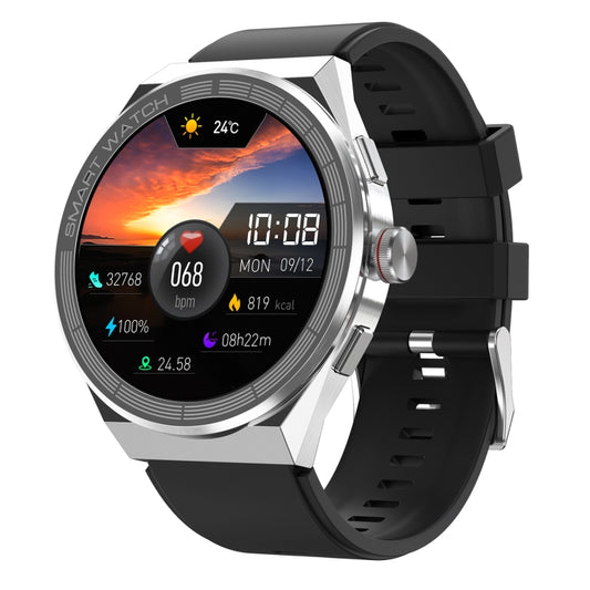 BM01 1.45 inch Silicone Band IP68 Waterproof Smart Watch Support Bluetooth Call / NFC(Silver) by buy2fix