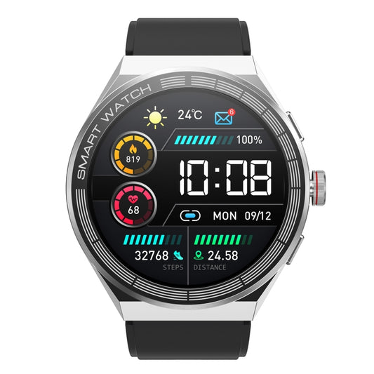 BM01 1.45 inch Silicone Band IP68 Waterproof Smart Watch Support Bluetooth Call / NFC(Silver) by buy2fix