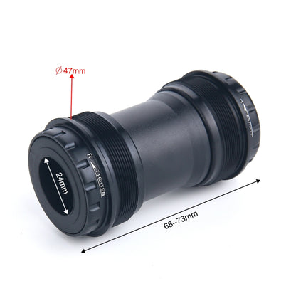 T47A24 Bottom Bracket Fits 68mm/73mm Width of Bicycle Frame(Black) by buy2fix