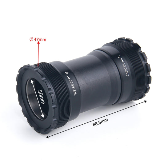 T47B30 Bottom Bracket Fits 86.5mm Width of Bicycle Frame(Black) by buy2fix