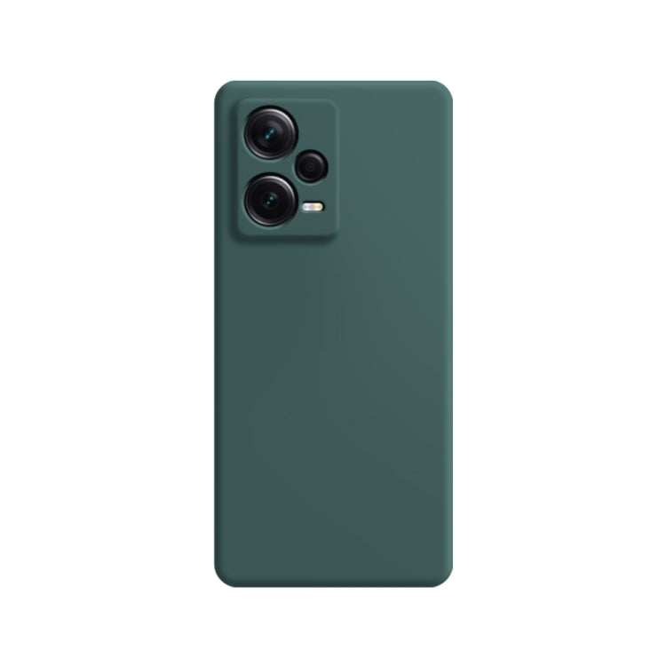 For Xiaomi Redmi Note 12 5G Global Imitation Liquid Silicone Phone Case(Dark Green) by buy2fix
