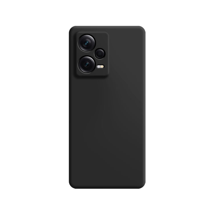 For Xiaomi Redmi Note 12 5G Global Imitation Liquid Silicone Phone Case(Black) by buy2fix
