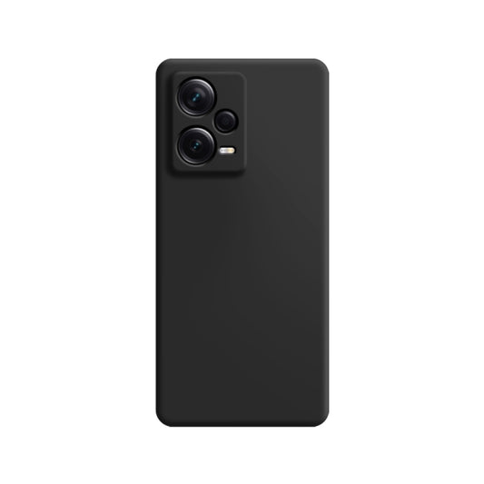 For Xiaomi Redmi Note 12 5G Global Imitation Liquid Silicone Phone Case(Black) by buy2fix