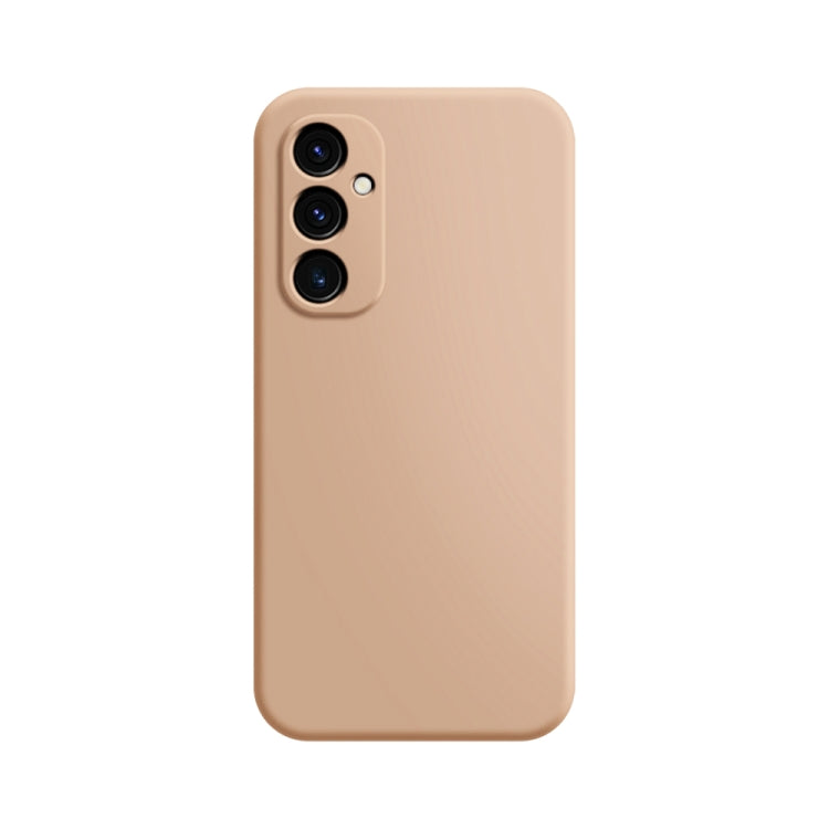 For Samsung Galaxy A34 5G Imitation Liquid Silicone Phone Case(Apricot) by buy2fix