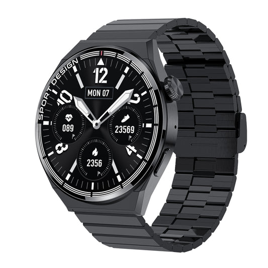 HDT 3 Max 1.6 inch Steel Band IP67 Waterproof Smart Watch Support Bluetooth Call / NFC(Black) by buy2fix