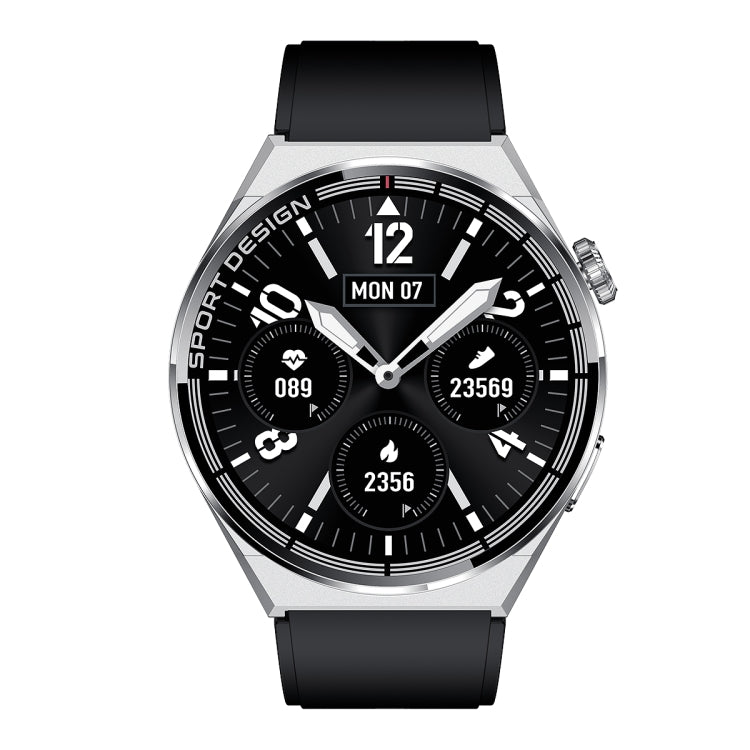 HDT 3 Max 1.6 inch Silicone Band IP67 Waterproof Smart Watch Support Bluetooth Call / NFC(Silver) by buy2fix