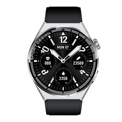 HDT 3 Max 1.6 inch Silicone Band IP67 Waterproof Smart Watch Support Bluetooth Call / NFC(Silver) by buy2fix