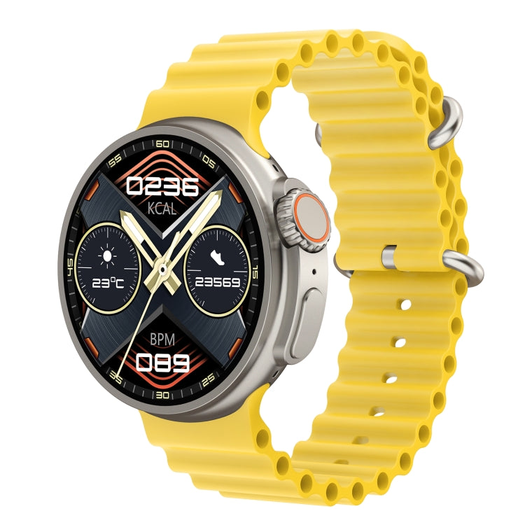 K9 Ultra Pro 1.39 inch Silicone Band IP67 Waterproof Smart Watch Support Bluetooth Call / NFC(Yellow) - Smart Watches by buy2fix | Online Shopping UK | buy2fix