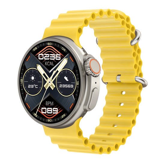 K9 Ultra Pro 1.39 inch Silicone Band IP67 Waterproof Smart Watch Support Bluetooth Call / NFC(Yellow) - Smart Watches by buy2fix | Online Shopping UK | buy2fix