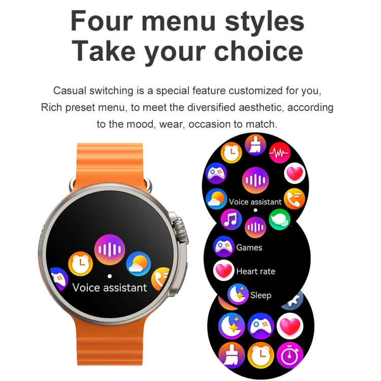K9 Ultra Pro 1.39 inch Silicone Band IP67 Waterproof Smart Watch Support Bluetooth Call / NFC(Orange) by buy2fix