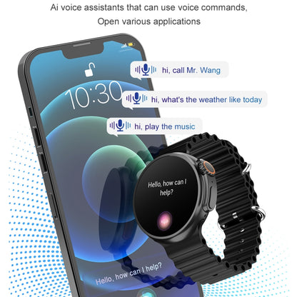 K9 Ultra Pro 1.39 inch Silicone Band IP67 Waterproof Smart Watch Support Bluetooth Call / NFC(Black) by buy2fix