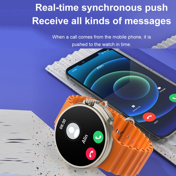 K9 Ultra Pro 1.39 inch Silicone Band IP67 Waterproof Smart Watch Support Bluetooth Call / NFC(Orange) by buy2fix