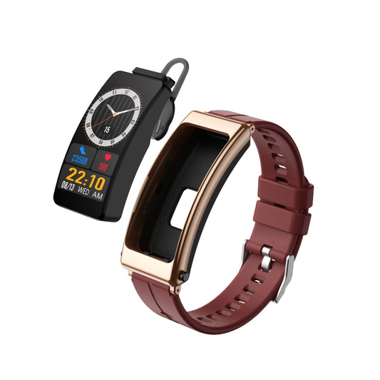 K13 1.14 inch Silicone Band Earphone Detachable Smart Watch Support Bluetooth Call(Red) by buy2fix