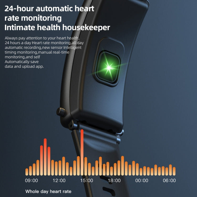 K50+ 0.96 inch Leather Band Earphone Detachable Life Waterproof Smart Watch Support Bluetooth Call(Black) by buy2fix