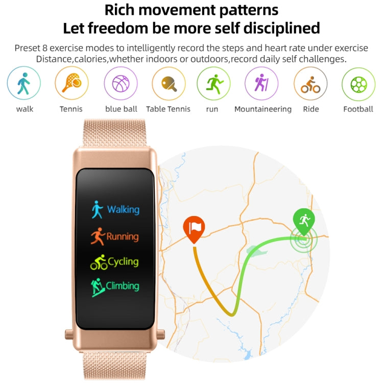 K50+ 0.96 inch Leather Band Earphone Detachable Life Waterproof Smart Watch Support Bluetooth Call(Black) by buy2fix