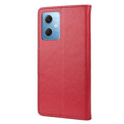 For Xiaomi Redmi Note 12 Pro+ 5G Global Butterfly Flower Pattern Leather Phone Case(Red) by buy2fix