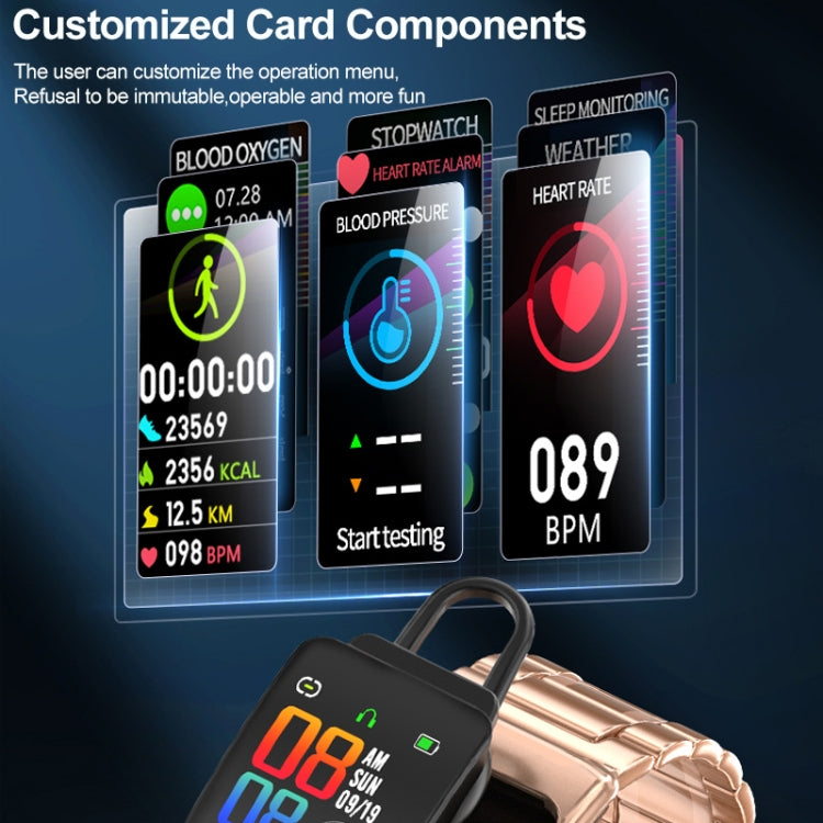 K20 1.14 inch Steel Band Earphone Detachable Life Waterproof Smart Watch Support Bluetooth Call(Black) by buy2fix