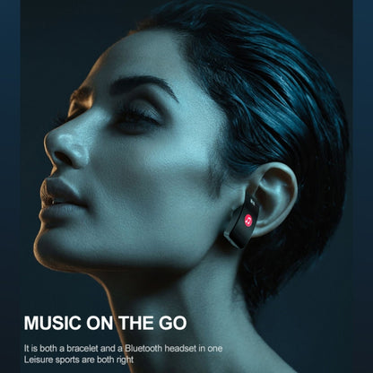 K20 1.14 inch Steel Band Earphone Detachable Life Waterproof Smart Watch Support Bluetooth Call(Black) by buy2fix