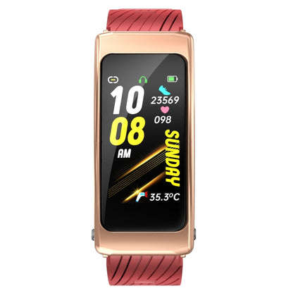 K20 1.14 inch Silicone Band Earphone Detachable Life Waterproof Smart Watch Support Bluetooth Call(Black Rose Gold) by buy2fix