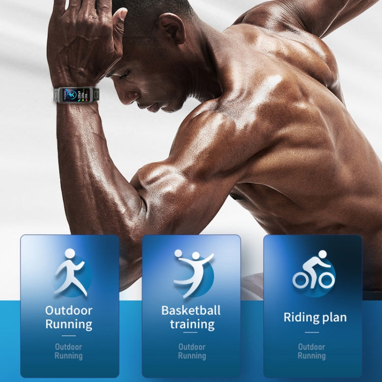 K20 1.14 inch Leather Band Earphone Detachable Life Waterproof Smart Watch Support Bluetooth Call(Black) by buy2fix