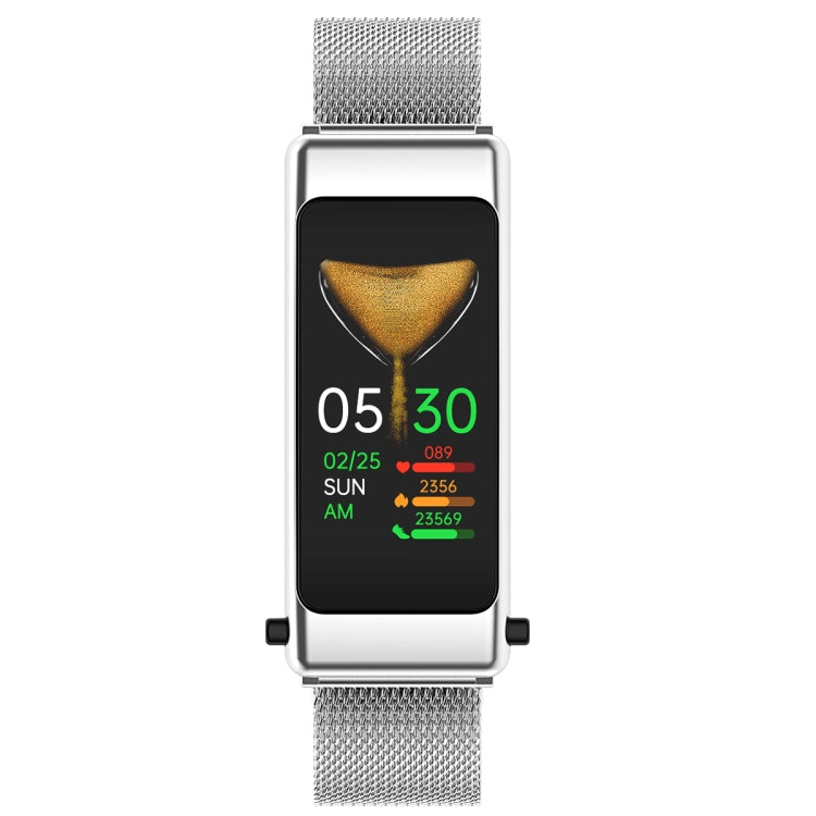 K50 1.08 inch Steel Band Earphone Detachable IP67 Waterproof Smart Watch Support Bluetooth Call(Silver) by buy2fix