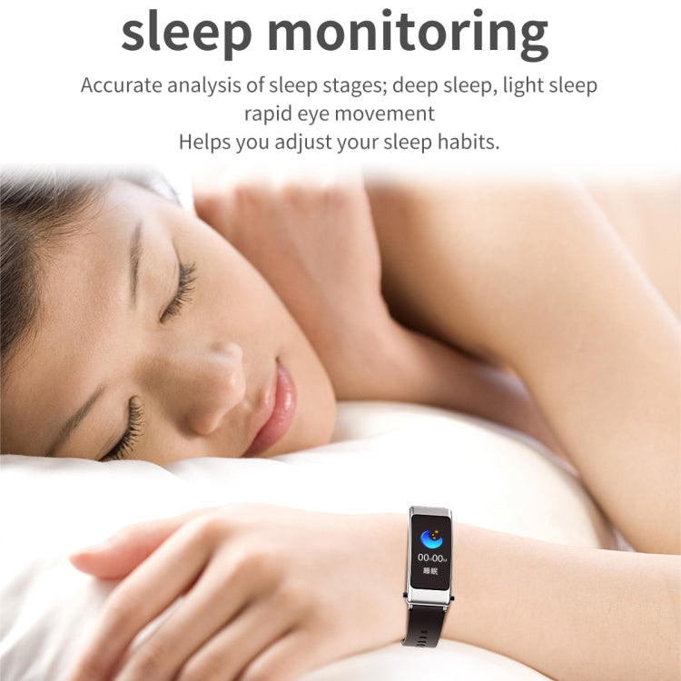 K50 1.08 inch Steel Band Earphone Detachable IP67 Waterproof Smart Watch Support Bluetooth Call(Silver) by buy2fix