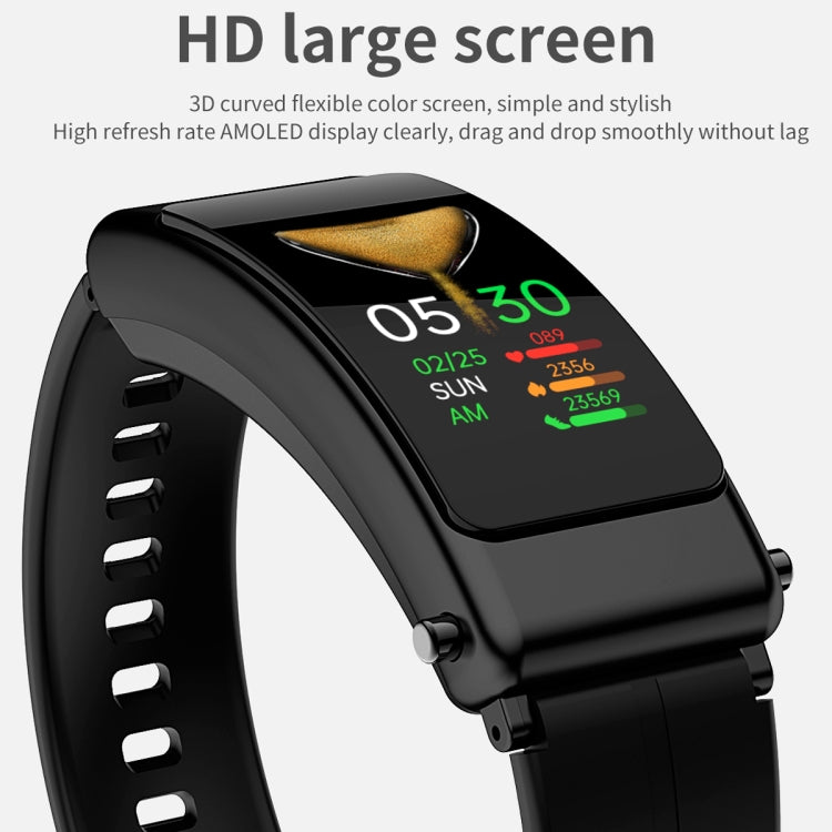 K50 1.08 inch Steel Band Earphone Detachable IP67 Waterproof Smart Watch Support Bluetooth Call(Gold) by buy2fix