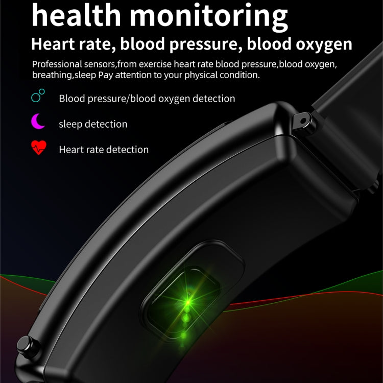 K50 1.08 inch Steel Band Earphone Detachable IP67 Waterproof Smart Watch Support Bluetooth Call(Silver) by buy2fix