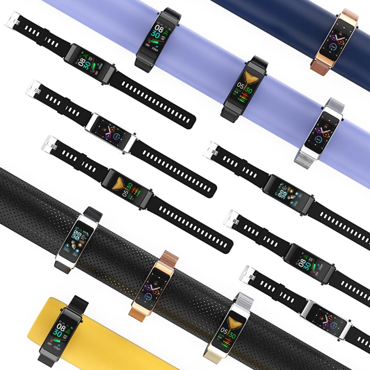 K50 1.08 inch Silicone Band Earphone Detachable IP67 Waterproof Smart Watch Support Bluetooth Call(Black Silver) by buy2fix