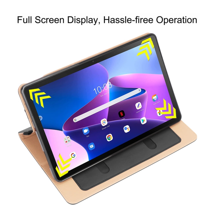 For Lenovo Tab P11 Pro Gen2 11.2 2022 TB132/138 Embossed Front Stand Leather Smart Tablet Case(Black) - Lenovo by buy2fix | Online Shopping UK | buy2fix