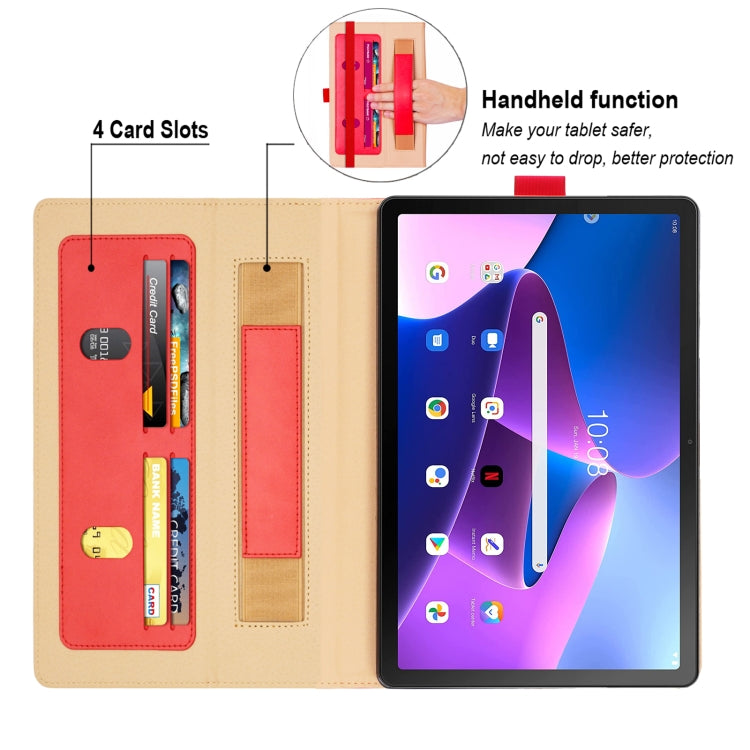 For Lenovo Tab P11 Pro Gen2 11.2 2022 TB132/138 Embossed Front Stand Leather Smart Tablet Case(Red) - Lenovo by buy2fix | Online Shopping UK | buy2fix