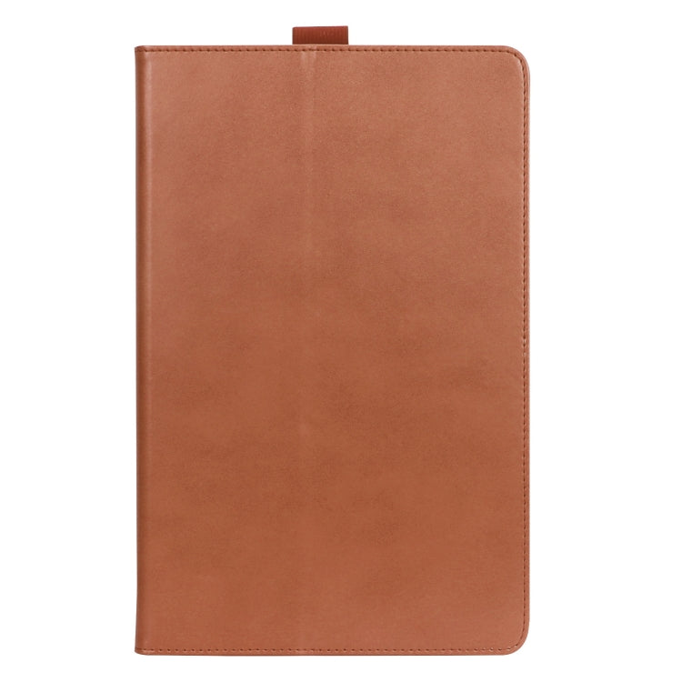 For Lenovo Tab P11 Pro Gen2 11.2 2022 TB132/138 Embossed Front Stand Leather Smart Tablet Case(Brown) - Lenovo by buy2fix | Online Shopping UK | buy2fix