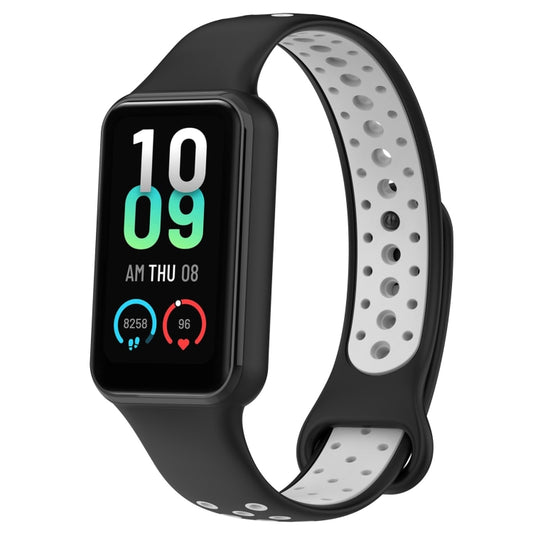 For Redmi Band 2 Loop Two-Color Breathable Silicone Watch Band(Black+Grey) - Watch Bands by buy2fix | Online Shopping UK | buy2fix