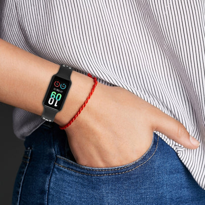 For Redmi Band 2 Loop Two-Color Breathable Silicone Watch Band(Black+Grey) - Watch Bands by buy2fix | Online Shopping UK | buy2fix