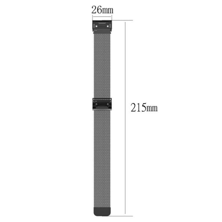 For Garmin Fenix 5X Milanese Watch Band(Black) - Watch Bands by buy2fix | Online Shopping UK | buy2fix