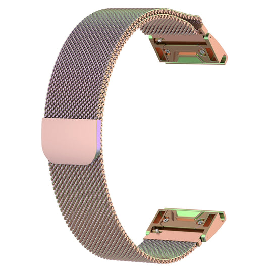 For Garmin Fenix 5S Milanese Watch Band(Colorful) - Watch Bands by buy2fix | Online Shopping UK | buy2fix