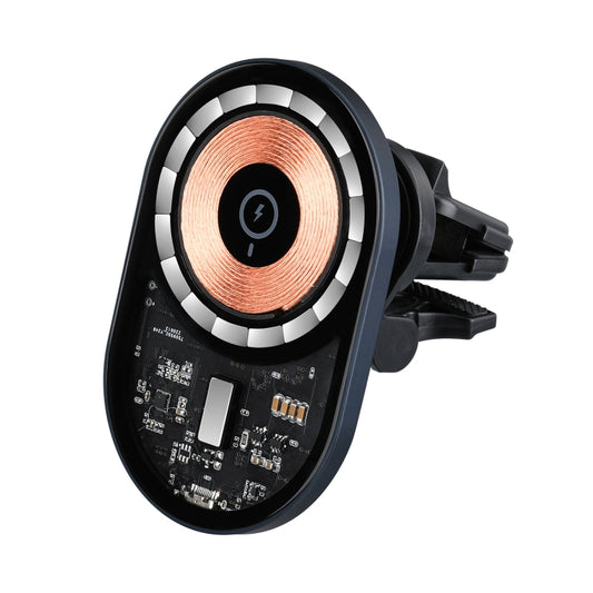 X9F Transparent Magnetic Air Vent Wireless Car Charger by buy2fix