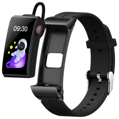 M6 1.5 inch Silicone Band Earphone Detachable IP68 Waterproof Smart Watch Support Bluetooth Call(Black) by buy2fix