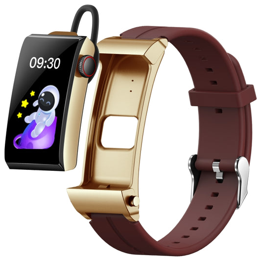 M6 1.5 inch Silicone Band Earphone Detachable IP68 Waterproof Smart Watch Support Bluetooth Call(Red) by buy2fix