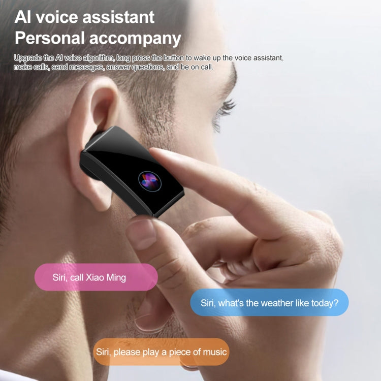 M6 1.5 inch Silicone Band Earphone Detachable IP68 Waterproof Smart Watch Support Bluetooth Call(Black) by buy2fix