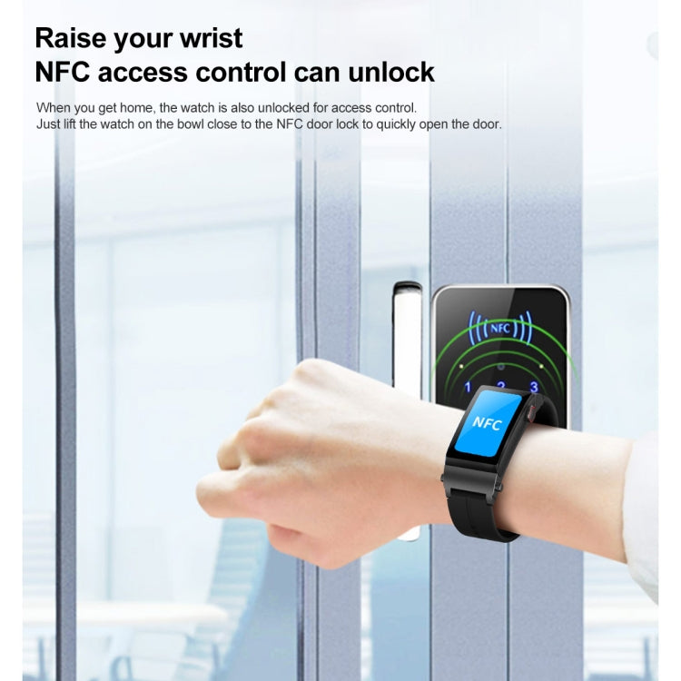 M6 1.5 inch Silicone Band Earphone Detachable IP68 Waterproof Smart Watch Support Bluetooth Call(Black) by buy2fix