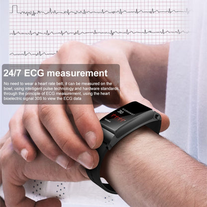 M6 1.5 inch Silicone Band Earphone Detachable IP68 Waterproof Smart Watch Support Bluetooth Call(Black) by buy2fix