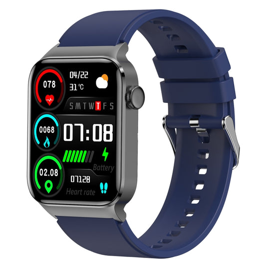 T50 1.85 inch Silicone Band IP67 Waterproof Smart Watch Supports Voice Assistant / Health Monitoring(Blue) by buy2fix