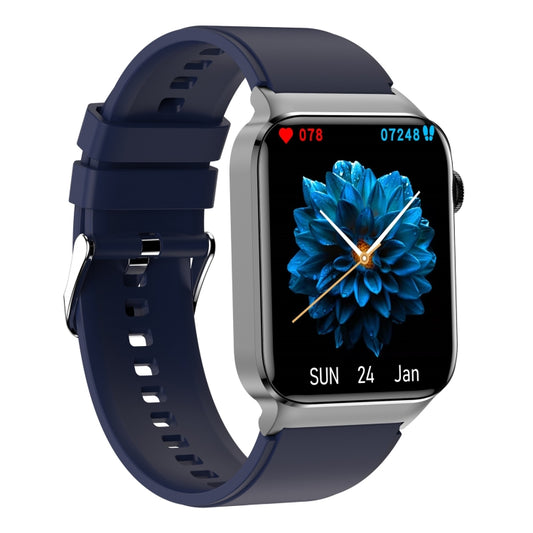 T50 1.85 inch Silicone Band IP67 Waterproof Smart Watch Supports Voice Assistant / Health Monitoring(Blue) by buy2fix