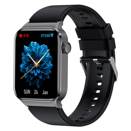 T50 1.85 inch Silicone Band IP67 Waterproof Smart Watch Supports Voice Assistant / Health Monitoring(Black) by buy2fix