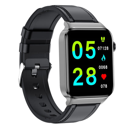 T50 1.85 inch Leather Band IP67 Waterproof Smart Watch Supports Voice Assistant / Health Monitoring(Black) by buy2fix