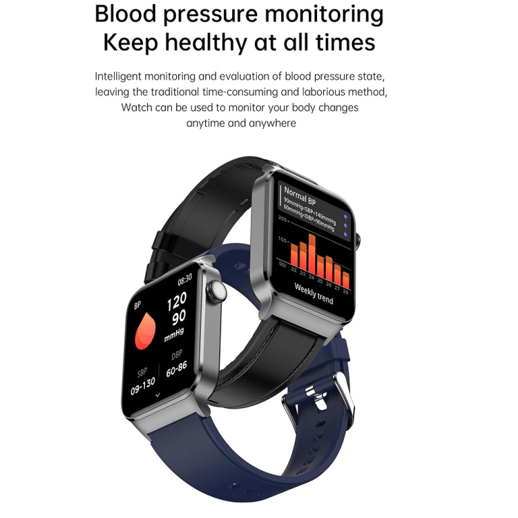 T50 1.85 inch Leather Band IP67 Waterproof Smart Watch Supports Voice Assistant / Health Monitoring(Black) by buy2fix