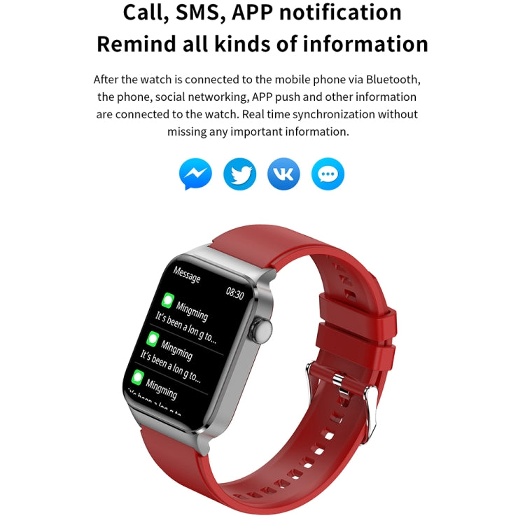 T50 1.85 inch Leather Band IP67 Waterproof Smart Watch Supports Voice Assistant / Health Monitoring(Black) by buy2fix