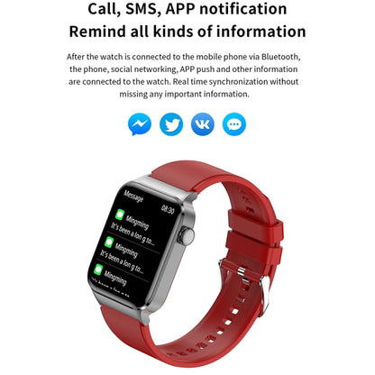 T50 1.85 inch Leather Band IP67 Waterproof Smart Watch Supports Voice Assistant / Health Monitoring(Black) by buy2fix